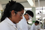 Jóvenes de preparatoria presentan las pruebas prácticas en los laboratorios del Centro Universitario de Ciencias Exactas e Ingeniería de la Universidad de Guadalajara, última fase de la XXIV Olimpiada Nacional de Química.