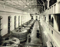 Imagen del complejo generador de Necaxa, la primera gran instalación eléctrica en México en la primera década del siglo XX.