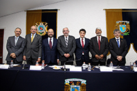 Reunidos en la Unidad de Seminarios de la UNAM, el rector Enrique Graue encabezó el jueves pasado la primera sesión de trabajo del  