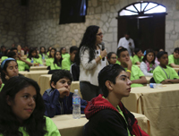 La coordinadora Nacional de la Olimpiada Mexicana de Historia, Valeria Sánchez Michel, compartió con los alumnos participantes en la 11ª Olimpiada Mexicana de Historia su experiencia y vocación por la historia, y como el tiempo y el espacio son herramientas fundamentales para el historiador.