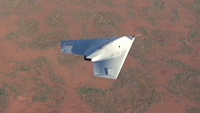 Imagen del Taranis stealth, que es controlado por satélite desde cualquier lugar del mundo; entre sus características está la de evadir misiles dirigidos en su contra