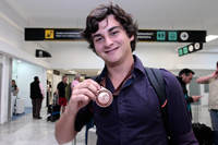 Juan Gerardo Gutiérrez Bravo, 18 años, medalla de bronce en la X Olimpiada Iberoamericana de Biología.