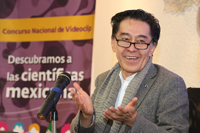 El presidente de la AMC durante la ceremonia realizada en el auditorio 'Dr. Pablo González Casanova' de la Coordinación a Distancia (CUAED) de la UNAM.