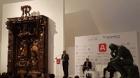 El empresario CarlosSlim Helú durante el lanzamiento de la nueva aplicación App.prende, en el aniversario 30 del Museo Soumaya.