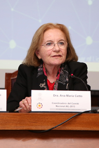 Doctora Ana María Cetto,  coordinadora del Comité Nacional AIL-2015.