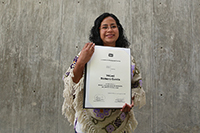 Doctora Velvet Romero García, ganadora de uno de los Premios de la Academia a las mejores tesis de doctorado en Ciencias Sociales y Humanidades 2017, que otorga la Academia Mexicana de Ciencias.
