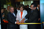 Carlos Arámburo de la Hoz, coordinador de la Investigación Científica de la UNAM; Rosaura Ruiz Gutiérrez, presidenta de la Academia Mexicana de Ciencias, y José Franco López, director del Instituto de Astronomía, cortan el listón inaugural de la Feria de la Astronomía.