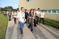 Aspecto del recorrido que realizaron los investigadores en el Parque Científico y Tecnológico de Yucatán.