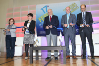 En la inauguración de la 17 Feria de Posgrados de Calidad 2016 participaron en el corte del listón Laura Treviño Carrillo, María Dolores Sánchez Soler, Enrique Cabrero Mendoza, Alexander Au y Martín Winocur Iparraguirre.