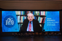 Intervención del Premio Nobel de Química 1992, Rudolph Arthur Marcus, durante la ceremonia de inauguración, celebrada en el Heydar Aliyev Center