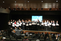 Ganadores del cuarto concurso Vive conCiencia, estudiantes universitarios de Yucatán, Chiapas, Baja California, Veracruz, Querétaro, Tabasco, Chihuahua y Puebla.