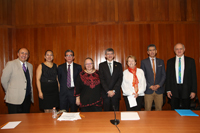 La inauguración del 50º Congreso Nacional de la Sociedad Matemática Mexicana, en el Auditorio “Raoul Fournier Villada” de la Facultad de Medicina de la UNAM, estuvo encabezada por: Héctor Benítez, Brenda Tapia, Gelasio Salazar, Ann Hibner, William Lee, Catalina Stern, Rogelio Valdez y José Seade Kuri.