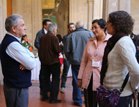 Tanto en las sesiones de ponencias como en los pasillos de las sedes de la reunión académica Construyendo el futuro. Encuentros de ciencia, se da el intercambio de ideas y de opiniones.