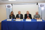 Aspectos de la conferencia de prensa realizada en la Capilla Alfonsina de la Universidad Autónoma de Nuevo León.