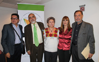 Alejandro Alonso, director asociado de Munic; Gerardo Ojeda, de Asecic México; Carmen Carrara, de la DGAC de la Filmoteca-UNAM; Roxana Eisenmann, directora general de Munic; Héctor Ramírez, de Acervo y Circuitos Culturales de IMCINE.