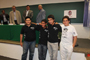 Los ganadores de la competencia celebran en las instalaciones del Centro de Investigación en Matemáticas.