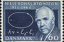Imagen de Niels Bohr en un sello postal de Dinamarca.
