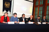 En la presentación de la Noche de las Estrellas 2015 participaron Annie Marchegay, de la embajada de Francia; William Lee y José Franco, secretario y expresidente de la AMC, respectivamente; Reynold Farrera, del Centro de Difusión y Tecnología del IPN; Marc Cerdan, delegado nacional de la Alianza Francesas en México; y Carlos Duarte, de la Agencia Espacial Mexicana.