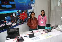 'Bastón con ojos electrónicos, proyecto ganador en la modalidad de prototipo tecnológico, de las alumnas Xóchitl Cruz Martínez y Perla Bautista Martínez, del Plantel 51 La Constitución Profesor 'Rómulo Bache Azuara', de Veracruz.