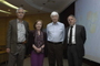 El Dr. Manuel Torres Labansat, la Dra. Ana María Cetto, Sir Chris Llewellyn Smith y el Dr. Arturo Menchaca Rocha.