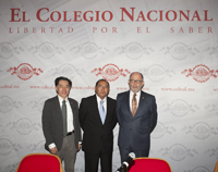 Firman convenio de colaboración ECN y SIIES de Yucatán. Los doctores Jaime Urrutia, Raúl Humberto Godoy Montañez y José Ramón Cossío Diaz.