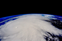 Patricia, el huracán más poderoso registrado en toda la historia en el hemisferio occidental, visto desde la Estación Espacial Internacional el 22 de octubre de 2015, frente a las costas de Nayarit y Colima, en México.