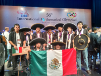 En la 56 Olimpiada Internacional de Matemáticas, que se realizó del 4 al 16 de julio de 2015 en Chiang Mai, Tailandia, la delegación mexicana conquistó una medalla de oro, dos de plata y tres de bronce