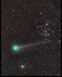 Imagen del cometa Lovejoy. Se espera que este objeto alcance su máximo esplendor el 29 de noviembre, antes de perderse bajo la luz del Sol.
