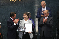 Doctora Leticia Myriam Torres Guerra, Premio Nacional de Ciencias 2018 en el campo de Tecnología, Innovación y Diseño.