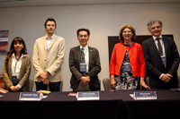 Inauguraron el Taller de variabilidad, cambio climático-océanos: Ligia Pérez Cruz, Alessandro Rizzo, Jaime Urrutia, Sonia Rose y Jean Joninville Vacher.