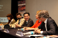 Inauguraron el Taller de variabilidad, cambio climático-océanos: Ligia Pérez Cruz, Alessandro Rizzo, Jaime Urrutia, Sonia Rose y Jean Joninville Vacher.