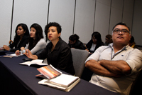 Asistentes al Taller de variabilidad, cambio climático-océanos, actividad que programó para el primer día 15 presentaciones, a cargo de especialistas, distribuidas en tres sesiones.