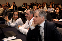 Asistentes al Taller de variabilidad, cambio climático-océanos, actividad que programó para el primer día 15 presentaciones, a cargo de especialistas, distribuidas en tres sesiones.