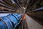 Imagen del Gran Colisionador de Hadrones (LHC, sus siglas en inglés), de la Organización Europea para la Investigación Nuclear, tomada el 25 de julio de 2018, día en que le inyectaron átomos de plomo que contenían solo un electrón, un nuevo experimento realizado en el LHC.